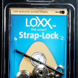 Loxx strap-lock acoustic guitar nickel