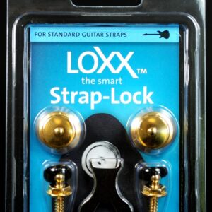 Loxx strap-lock guitar gold