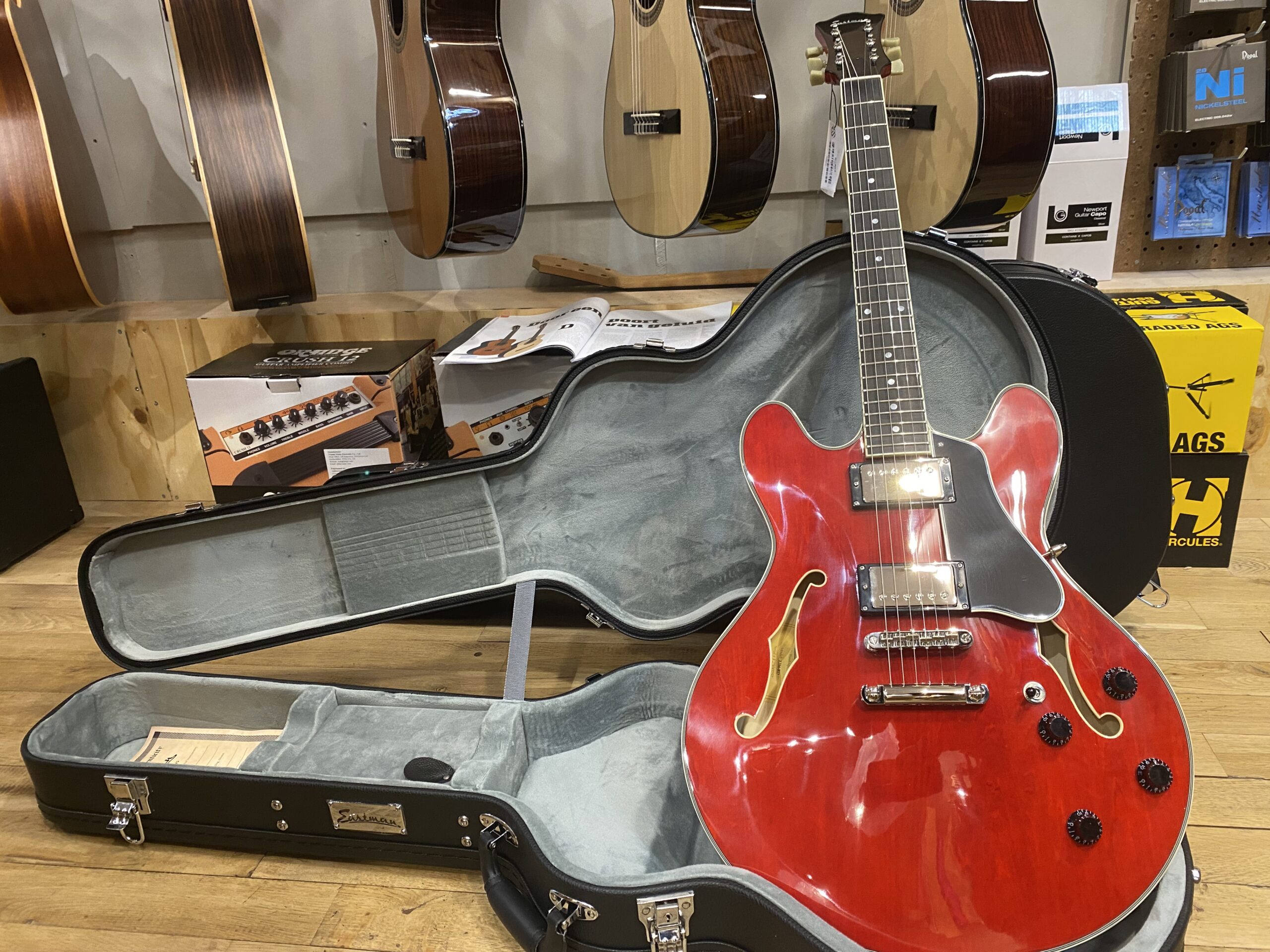 Eastman T386 thinline Kent Armstrong Cherry Red - Afbeelding 2