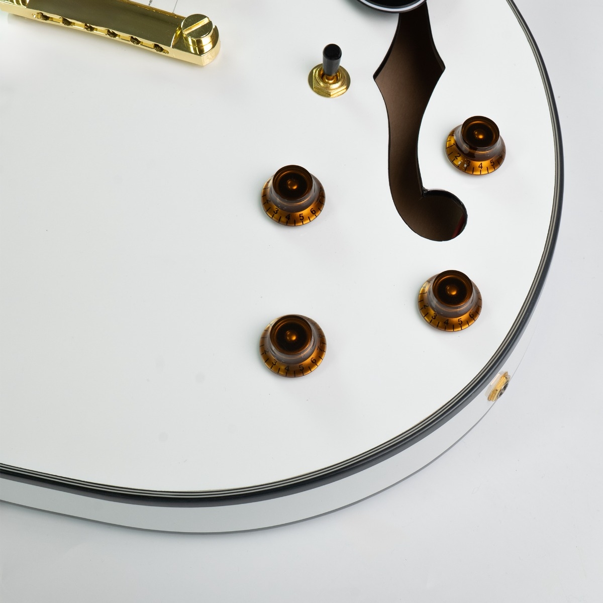 Gould GE50 Union White Electric Guitar - Afbeelding 4