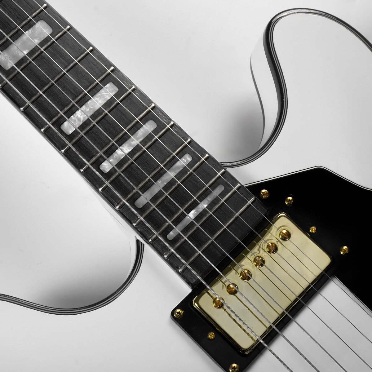 Gould GE50 Union White Electric Guitar - Afbeelding 6