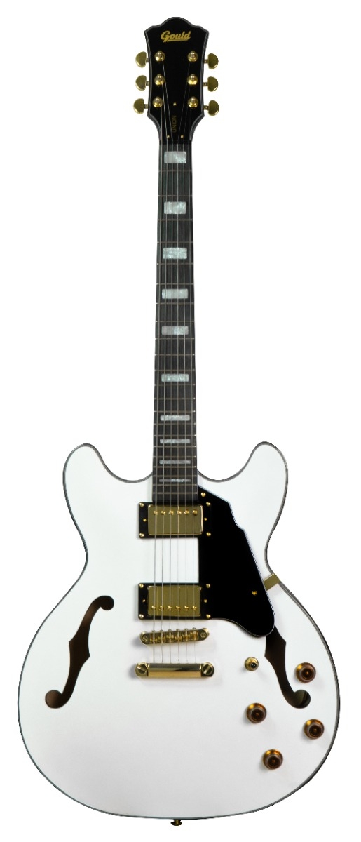 Gould GE50 Union White Electric Guitar - Afbeelding 3