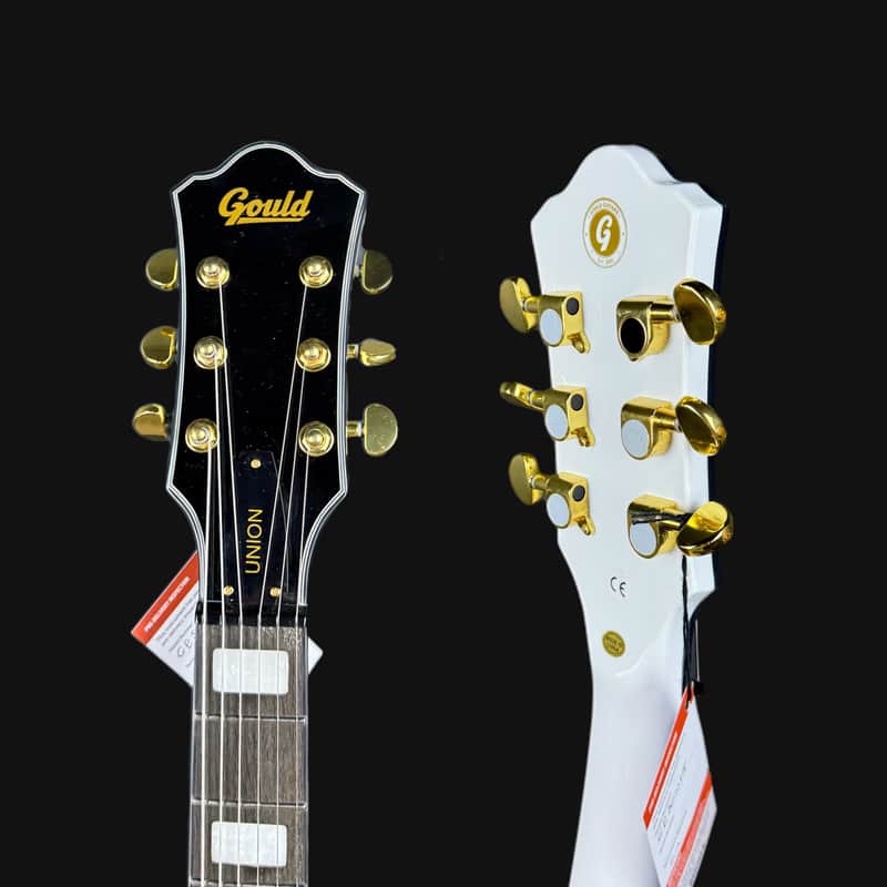 Gould GE50 Union White Electric Guitar - Afbeelding 7